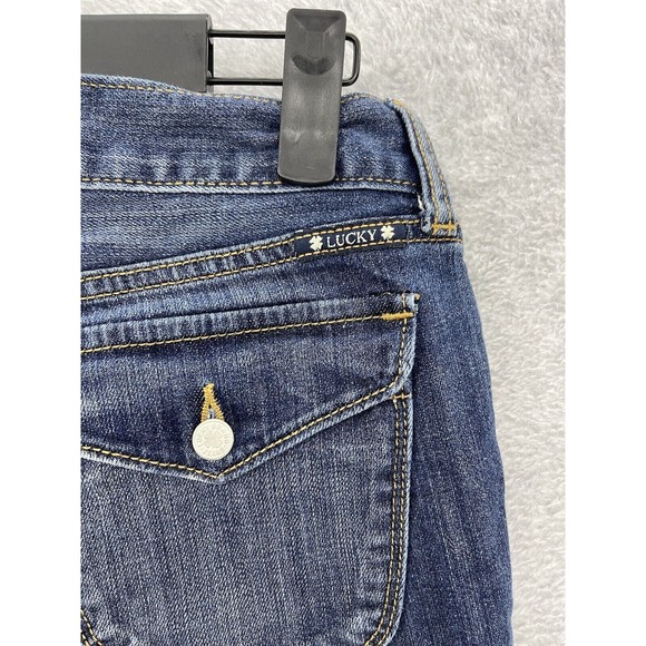 Lucky Jean's Women's Blue Denim Jean Shorts Beachcomber Bermuda Size 2 Dark Wash - Picture 6 of 10